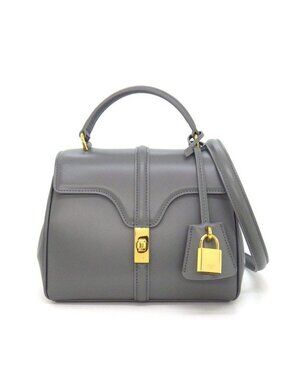 Celine Shoulder Bag Mini 16 Seeds Zinc Satin Calfskin Gold